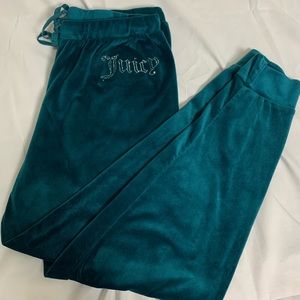 Juicy Couture Rhinestone Two Piece Velvet Fleece Lounge Sleep Set